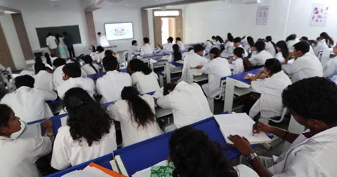 Medical Students In the Classroom Video stock 339050463