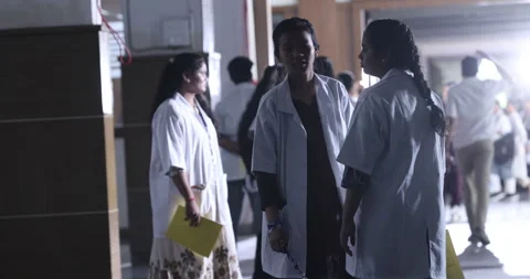 Medical Students In corridor Stock Footage 339047101