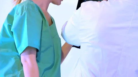 Medical students in training Stock Footage