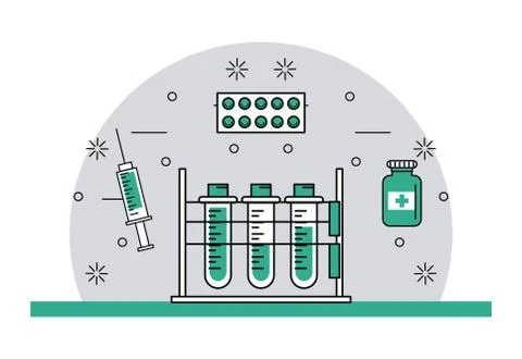 Medical stuff and elements イラスト素材