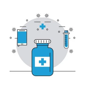 Medical stuff and elements イラスト素材