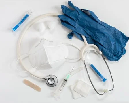 Medical Supplies for Giving Injections Stock Photos