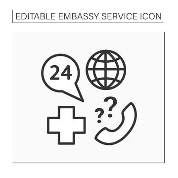 Medical support line icon Stock Illustration
