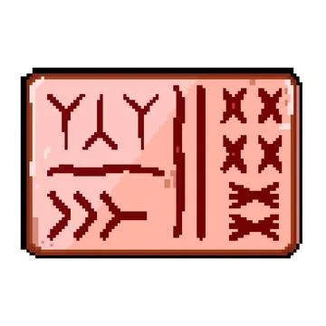 Medical suture practice pad pixel art vector illustration Stock Illustration
