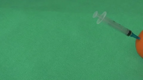 Medical syringes  with orange Video stock 59120190