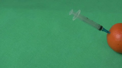 Medical syringes  with orange Video stock 59120199