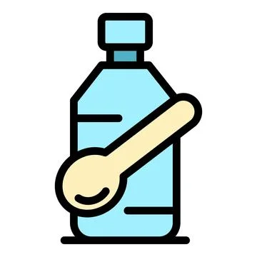 Medical syrup icon vector flat Stock Illustration