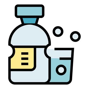 Medical syrup icon vector flat Stock Illustration