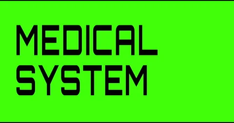 Medical system text green screen, masked glitched effect. Stock Footage 132622946
