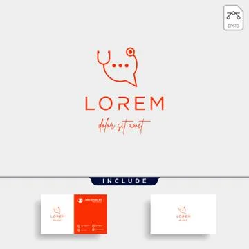Medical talk logo template vector design illustration Stock Illustration