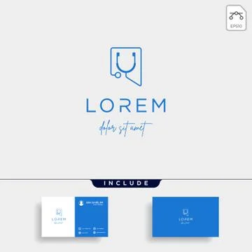 Medical talk logo template vector design illustration Stock Illustration