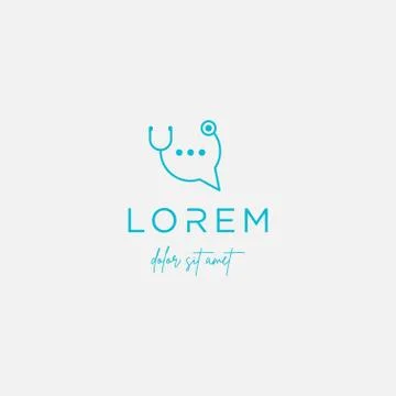Medical talk logo template vector design illustration Stock Illustration