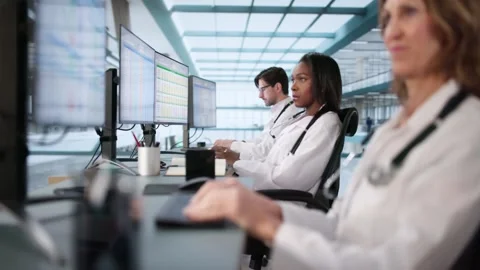 Medical Team Doing Bill Coding Stock Footage 303162062