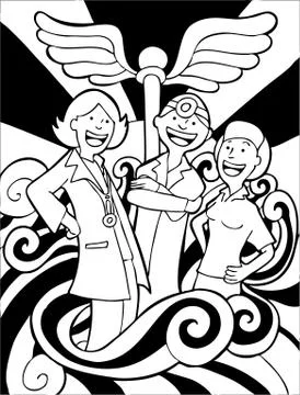 Medical team Stock Illustration