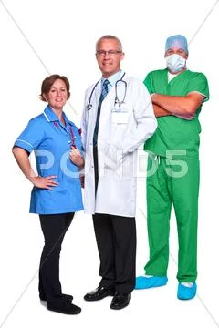 Medical team isolated on white Stock Photos