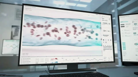 Medical tech identifies the Third Blood Type after the cell analysis at the lab Stock Footage 198938943