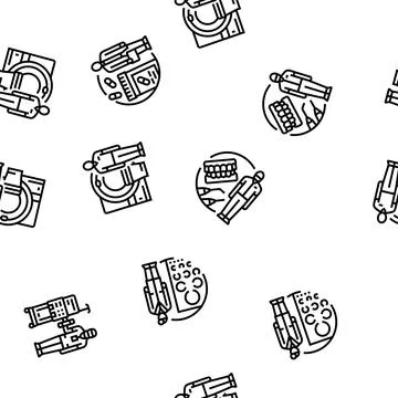 Medical technician seamless pattern vector Illustrazione stock