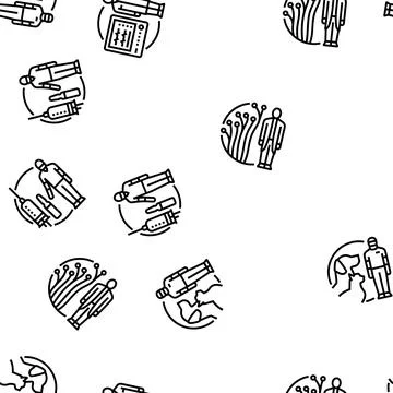 Medical technician seamless pattern vector 스톡 일러스트