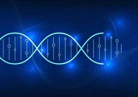 Medical technology background showcasing DNA, symbolizing modern medicine a.. 스톡 일러스트