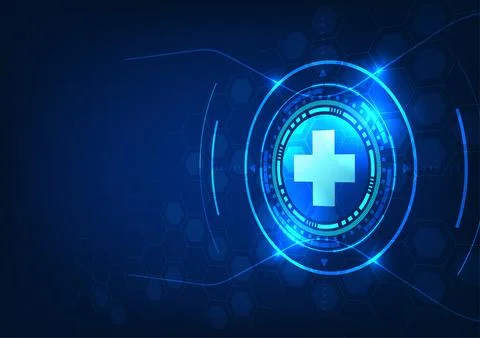 Medical technology background with technology circle Modern treatment that .. 스톡 일러스트