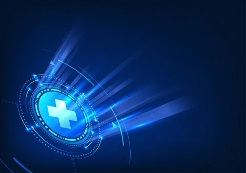Medical technology background with technology circle Modern treatment that .. Stockillustratie