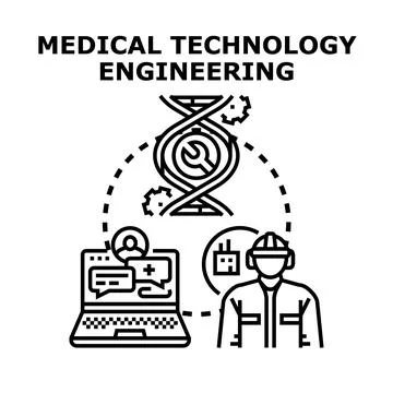 Medical technology engineering concept with innovation and development 스톡 일러스트