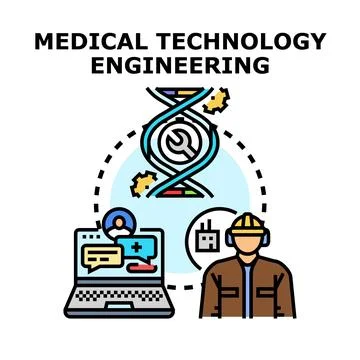 Medical technology engineering concept with innovation and development イラスト素材