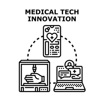 Medical technology innovation developing future healthcare solutions Stockillustratie