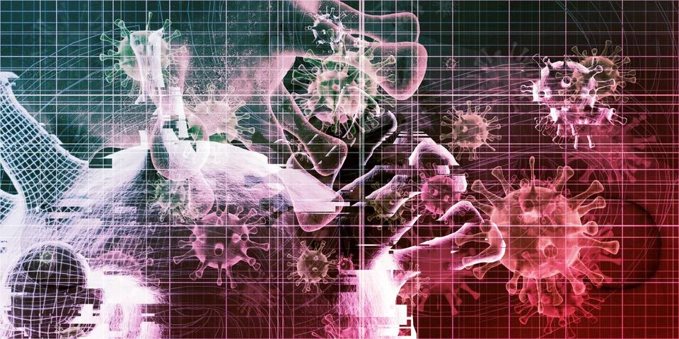 Medical Technology Network Illustrazione stock