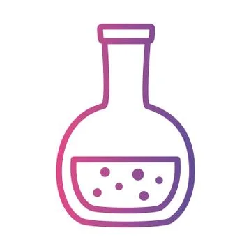 Medical test flask laboratory linear gradient style icon 스톡 일러스트
