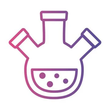 Medical test flask laboratory linear gradient style icon Illustrazione stock