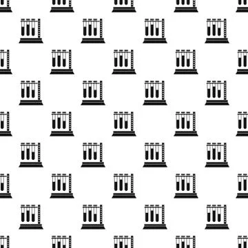 Medical test tubes in holder pattern, simple style 스톡 일러스트