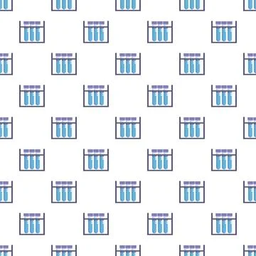 Medical test tubes pattern for scientific research Stock Illustration