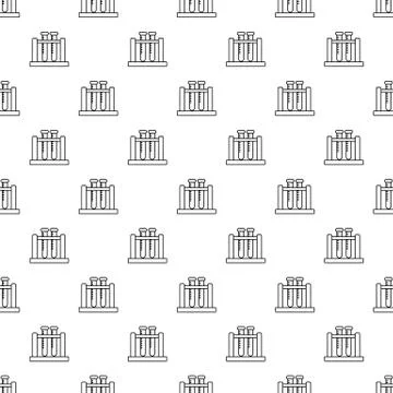 Medical test tubes pattern vector seamless Illustrazione stock