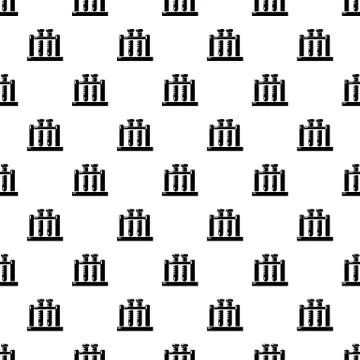 Medical test tubes pattern vector seamless Stock Illustration