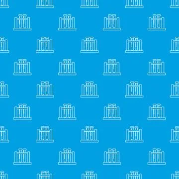 Medical test tubes pattern vector seamless blue Stockillustratie