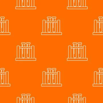 Medical test tubes pattern vector orange Stockillustratie
