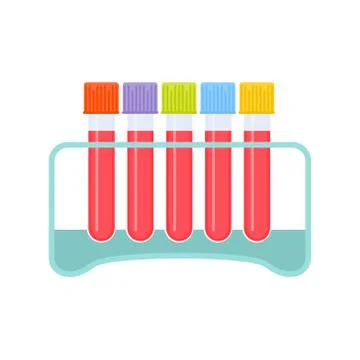 Medical test tubes set Stock Illustration
