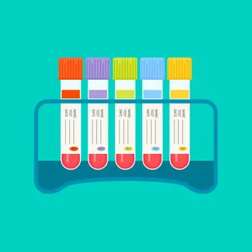 Medical test tubes set Stock Illustration