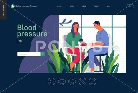 Medical tests template - blood pressure test Stock Illustration