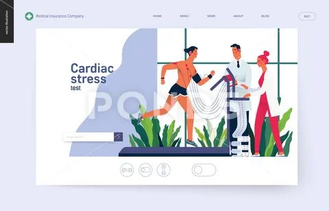 Medical tests template - cardiac stress test Stock Illustration