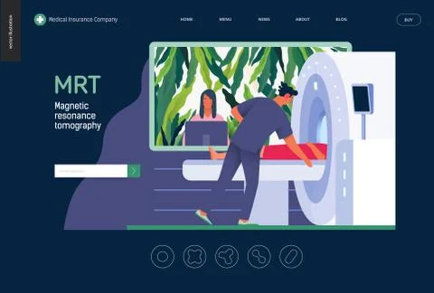 Medical tests template - MRT Stock Illustration