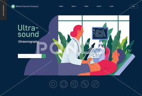Medical tests template - ultrosound Stock Illustration