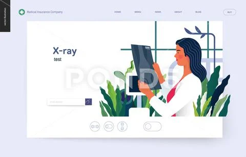 Medical tests template - x-ray test Stock Illustration