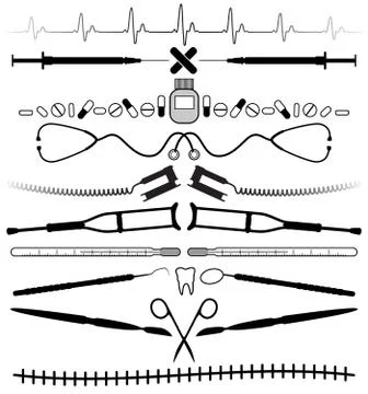 Medical text breaks Stock Illustration
