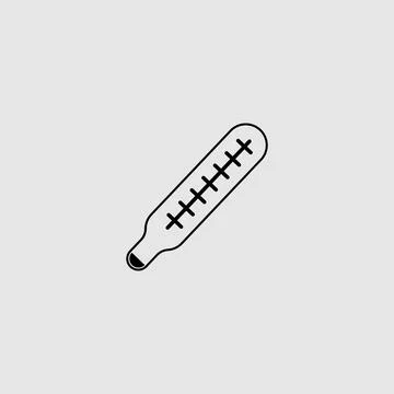 Medical thermometer vector icon isolated on white background Stock Illustration