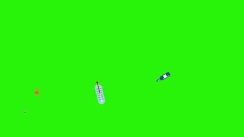 Medical tools elements animation, graphic source, flat design, green screen 库存影片 151193022