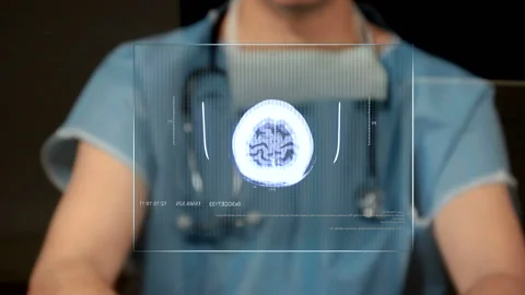 Medical touch screen Stock Footage 210655487