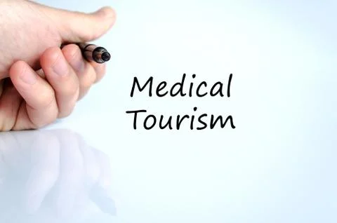 Medical tourism text concept Foto stock