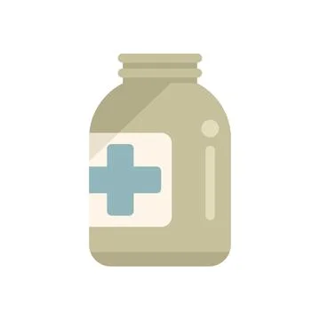 Medical trash icon flat vector. Waste organic 库存插图